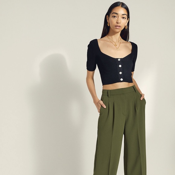 Black Button-Up Women's Sweater - Picture 3 of 3